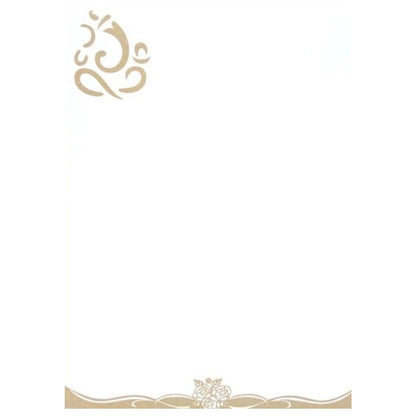 Classic Cut Ganesha With Foiling Umbrella Wedding Card