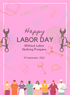 Pink Theme Labor Day Invitation-AALAB001
