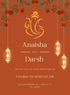Brown Lantern Hindu Wedding Invitation-AAHIN018
