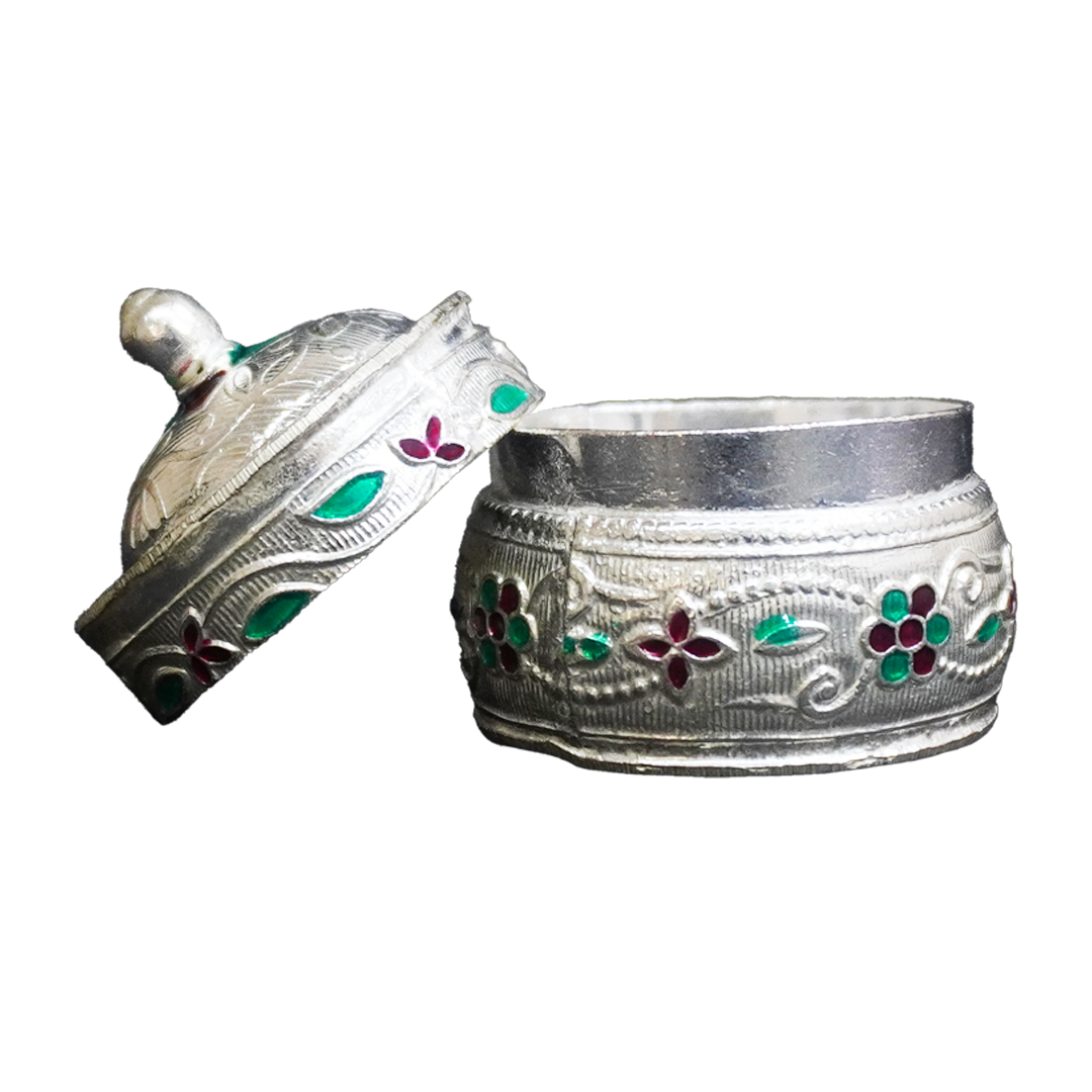 Antique Kumkum or Sindoor Box-King of Cards