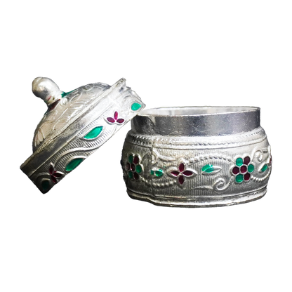 Antique Kumkum or Sindoor Box-King of Cards