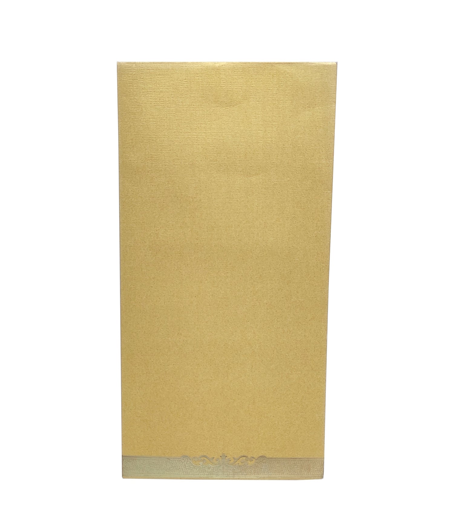 Orange kadhi single sheet gold invitation card-KNKS10OG