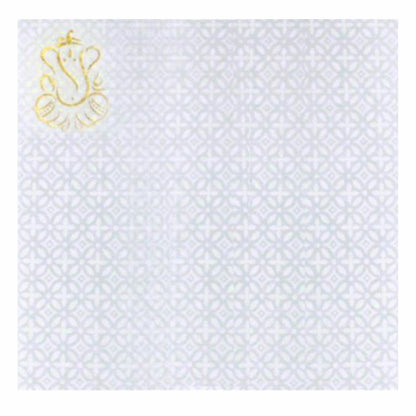 Fluoroscent Gold Colour With Ganesha Wedding Card -  KNK30641