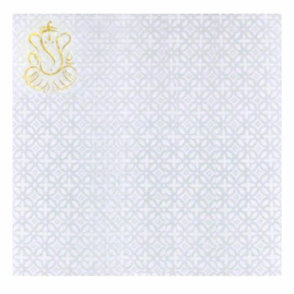 Fluoroscent Gold Colour With Ganesha Wedding Card -  KNK30641-King of Cards