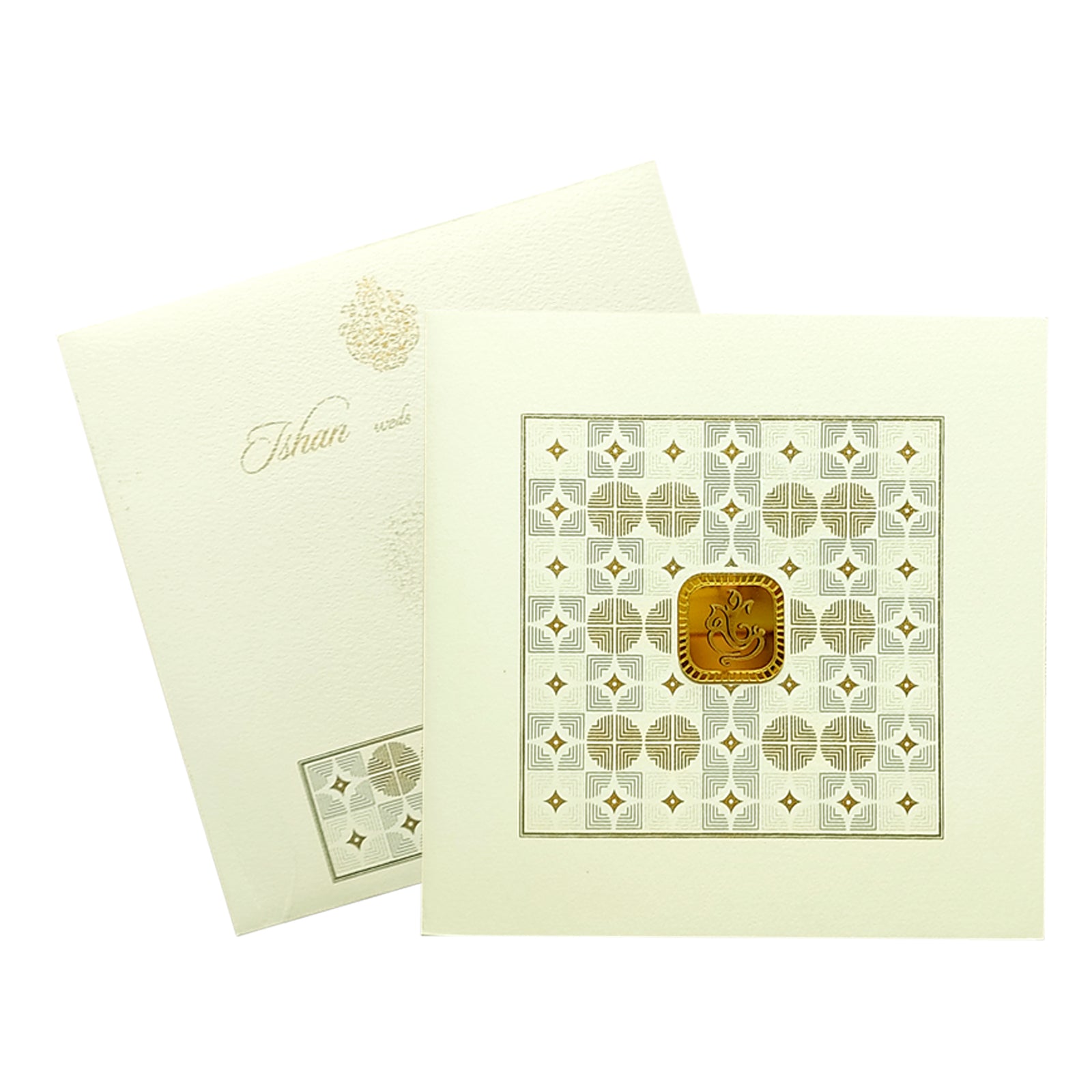 White Dot Design Invitation Card-KRC29223