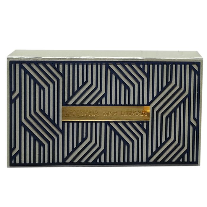 Grey Blue Design Sweet Box Invitation Card-King of Cards