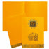Orange Metallic Balaji Padmavathi Invite With Square Ganesha-KNCM22OB-King of Cards