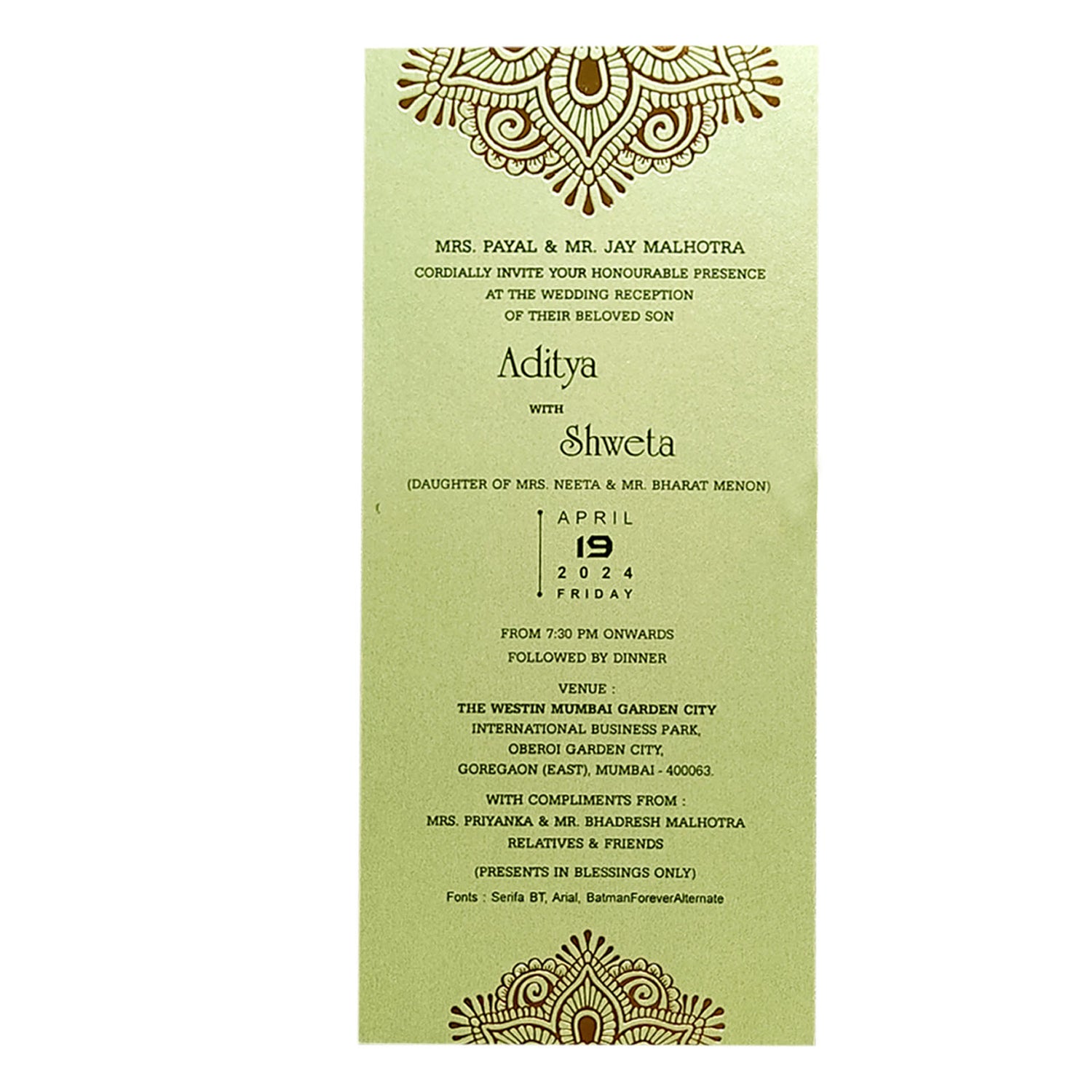 Invitation Card - KRCS6191
