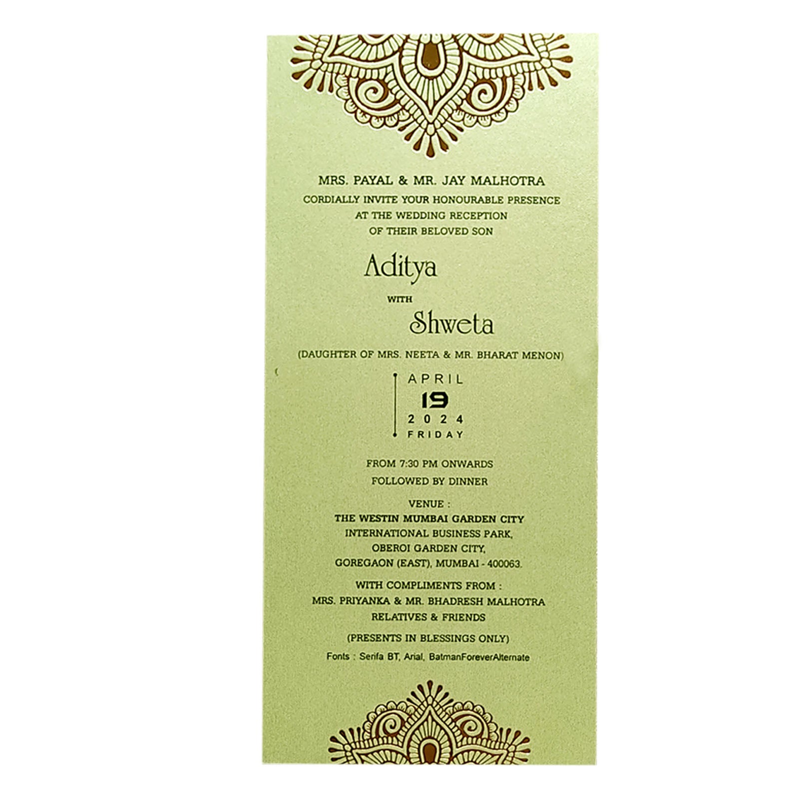 Invitation Card - KRCS6191