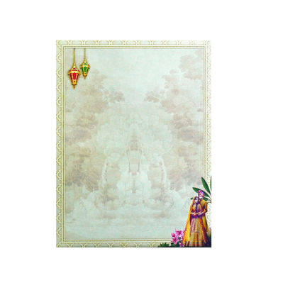 Olive green Shade Royal Bride Groom Wedding Card-King of Cards