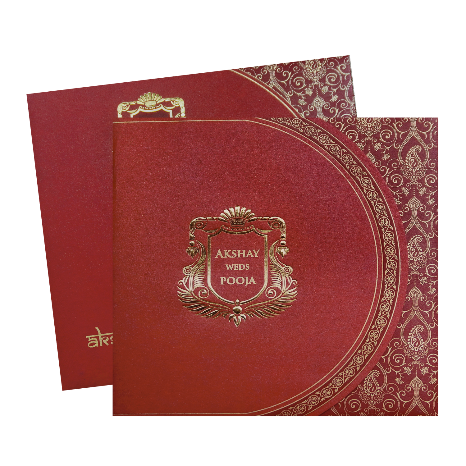 Red Royal Crest Wedding Invitation Card-King of Cards
