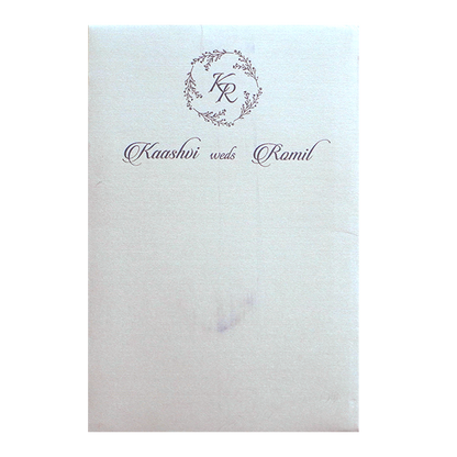 White Wolly Single Sheet Invitation-KRCS7400