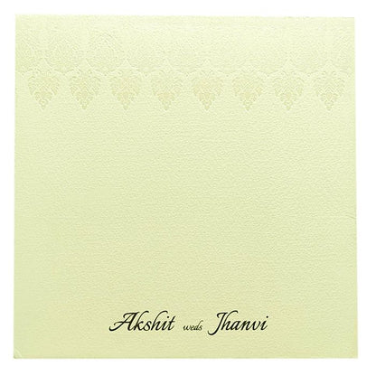 Cream White Invitation Card-King of Cards