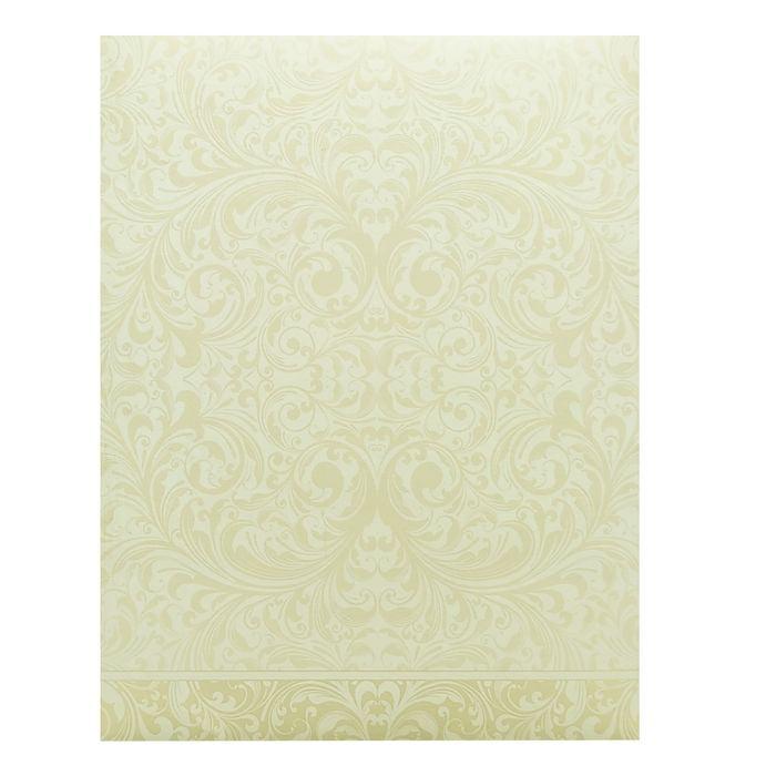 White Floral Design With Nameplate Invitation Card-King of Cards