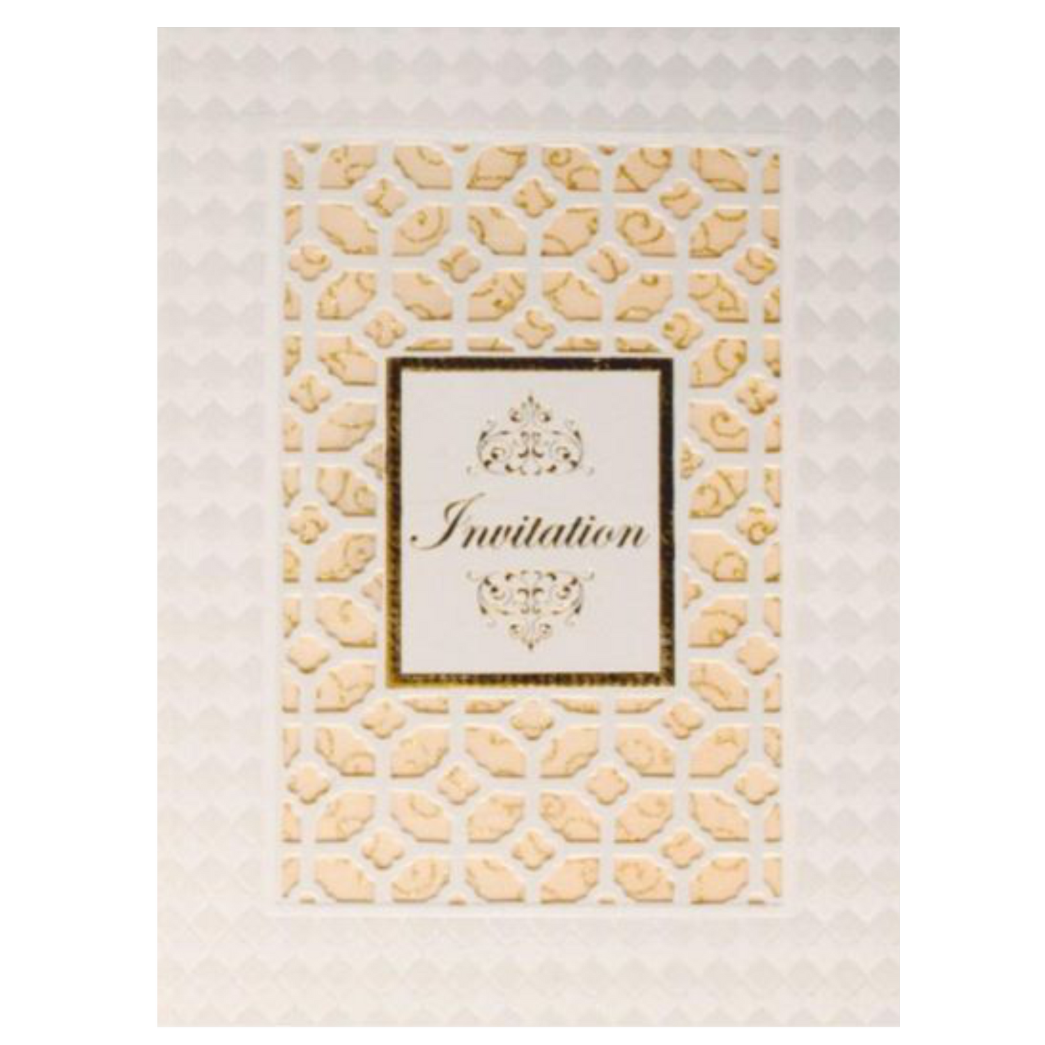 Awesome Laser Cut With Gold Foiling Box Type Wedding Card - KNK30702