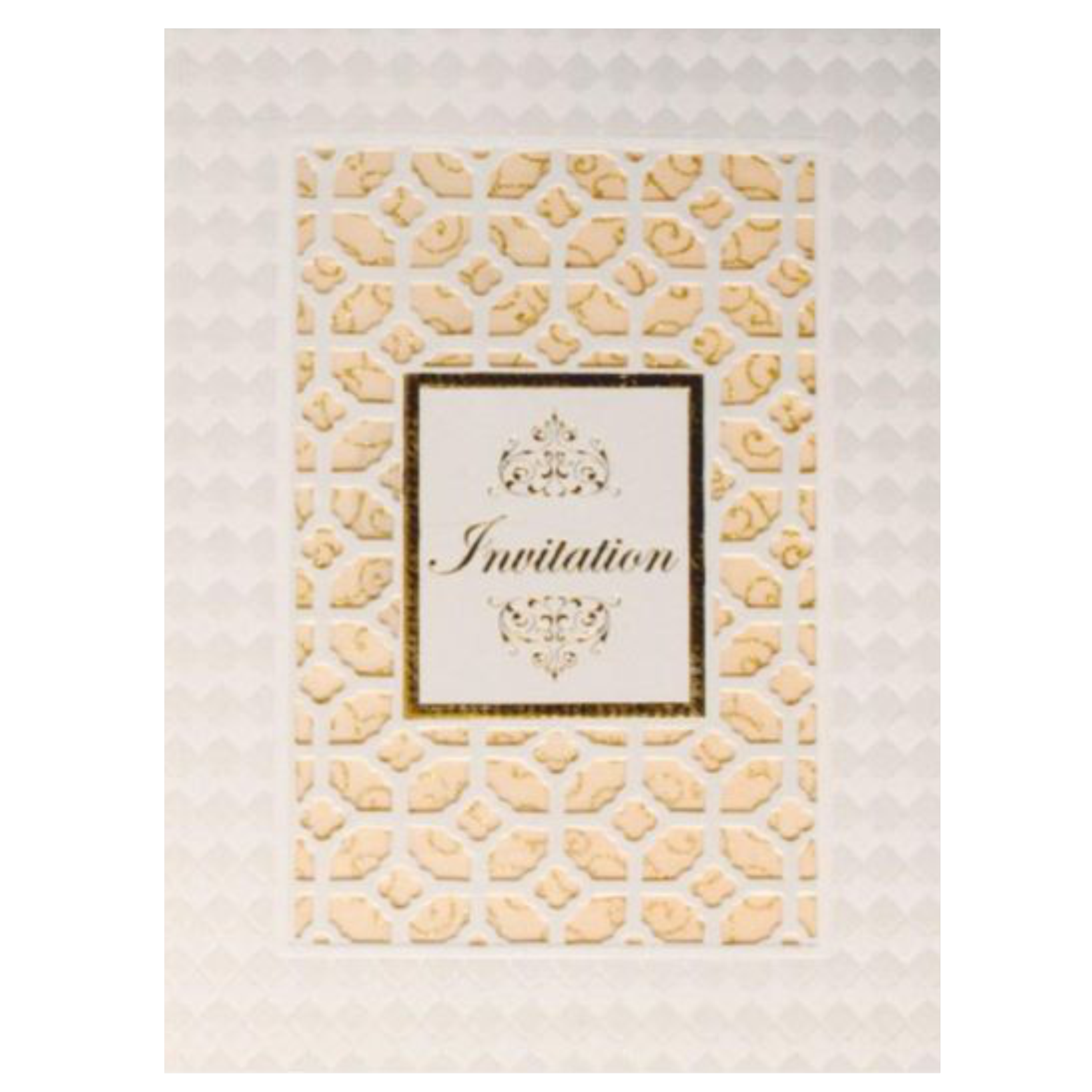 Awesome Laser Cut With Gold Foiling Box Type Wedding Card - KNK30702