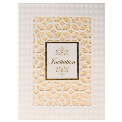 Awesome Laser Cut With Gold Foiling Box Type Wedding Card - KNK30702