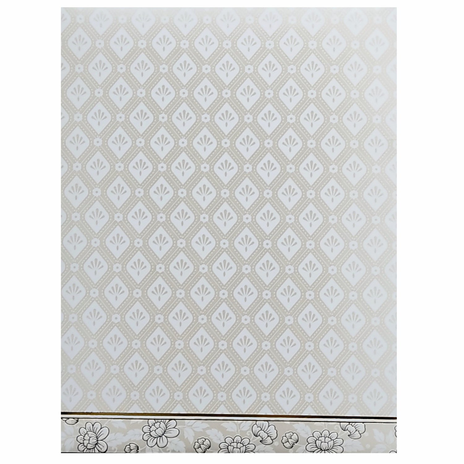 White Radhe Krishna Nameplate Invitation Card-KNJS2082