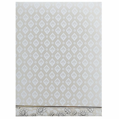 White Radhe Krishna Nameplate Invitation Card-KNJS2082