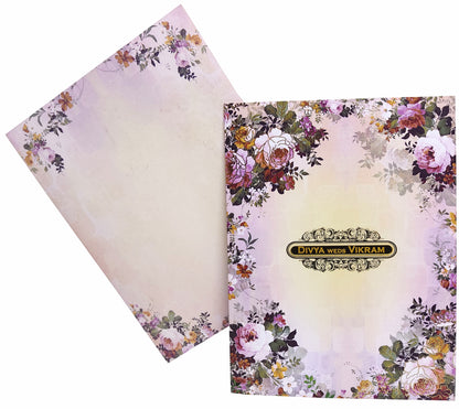Multicolour Floral Design in Offset With Name Plate-KNKC4038