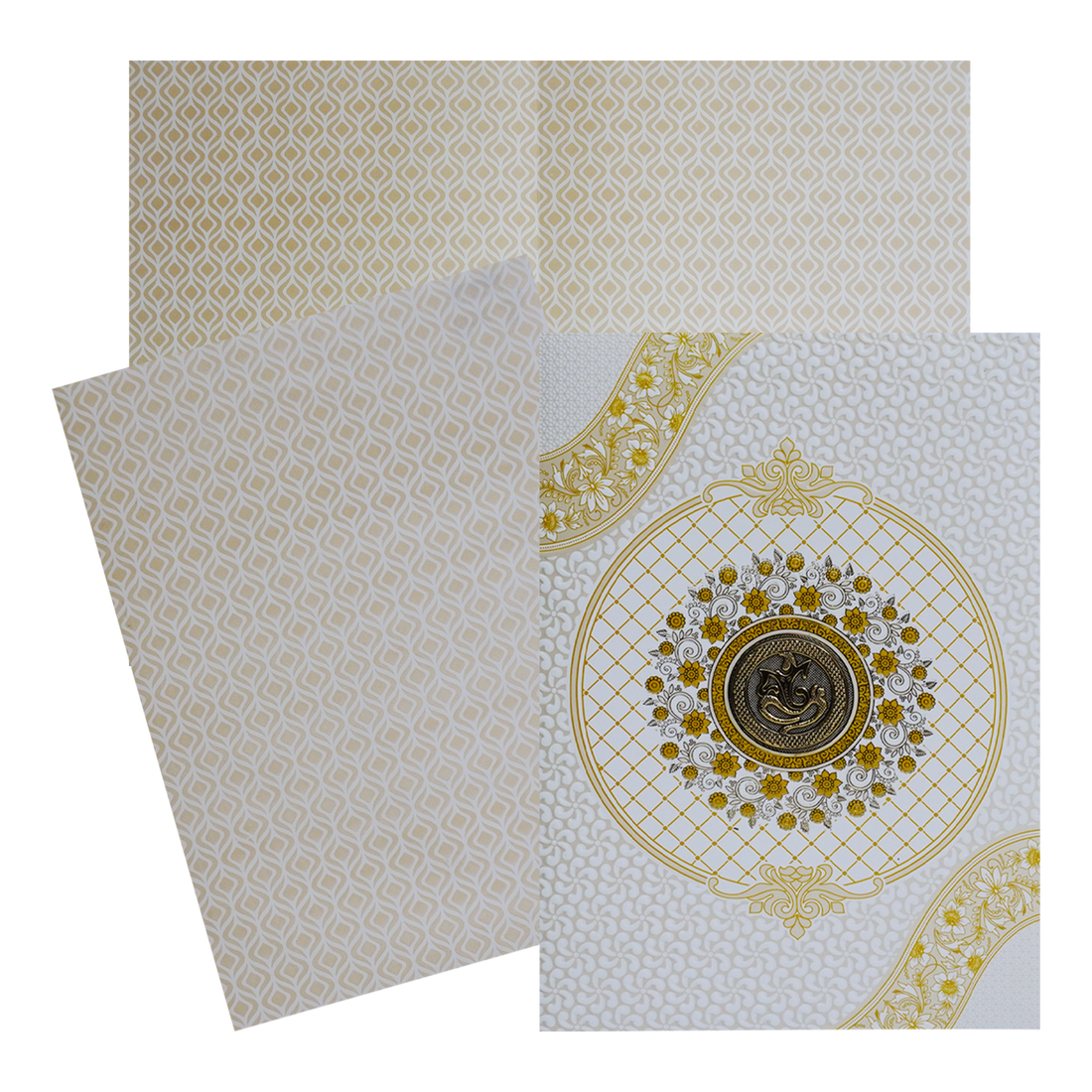 Light Orange Embossed Invitation-KNCWP457