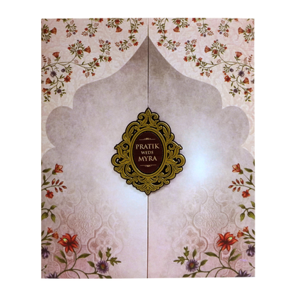 Rosy Brown Wedding Card-King of Cards