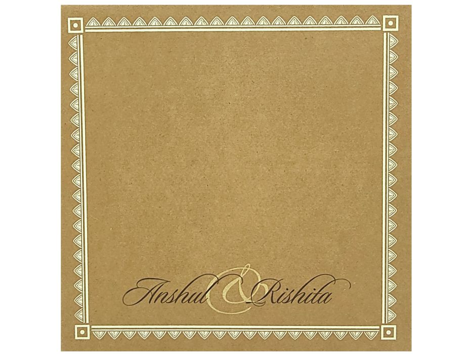 Brown Floral Invitation card-King of Cards