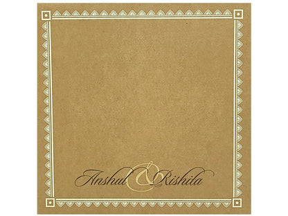 Brown Floral Invitation card-King of Cards