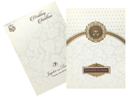 Chalk White Wedding Invitation-King of Cards