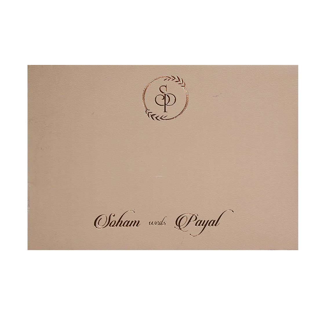 Blue Couple Tracing Sheet Invitation Card-KRC30040