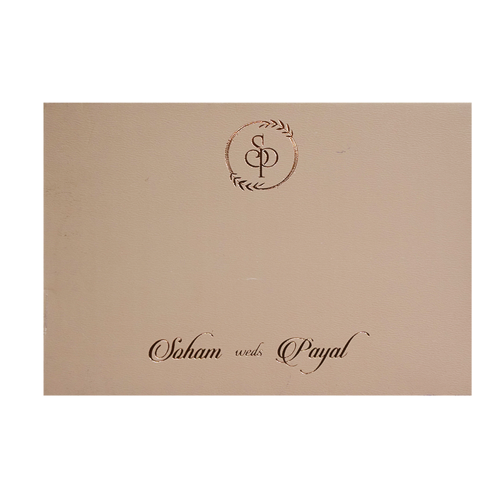 Blue Couple Tracing Sheet Invitation Card-King of Cards