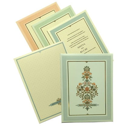 Light Blue Padded Royal Wedding Card-King of Cards