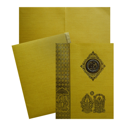 Gold Traditional Wedding Card-KNKR5024G