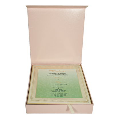 Pink Floral Wedding Invitation Box-KMMEX8350
