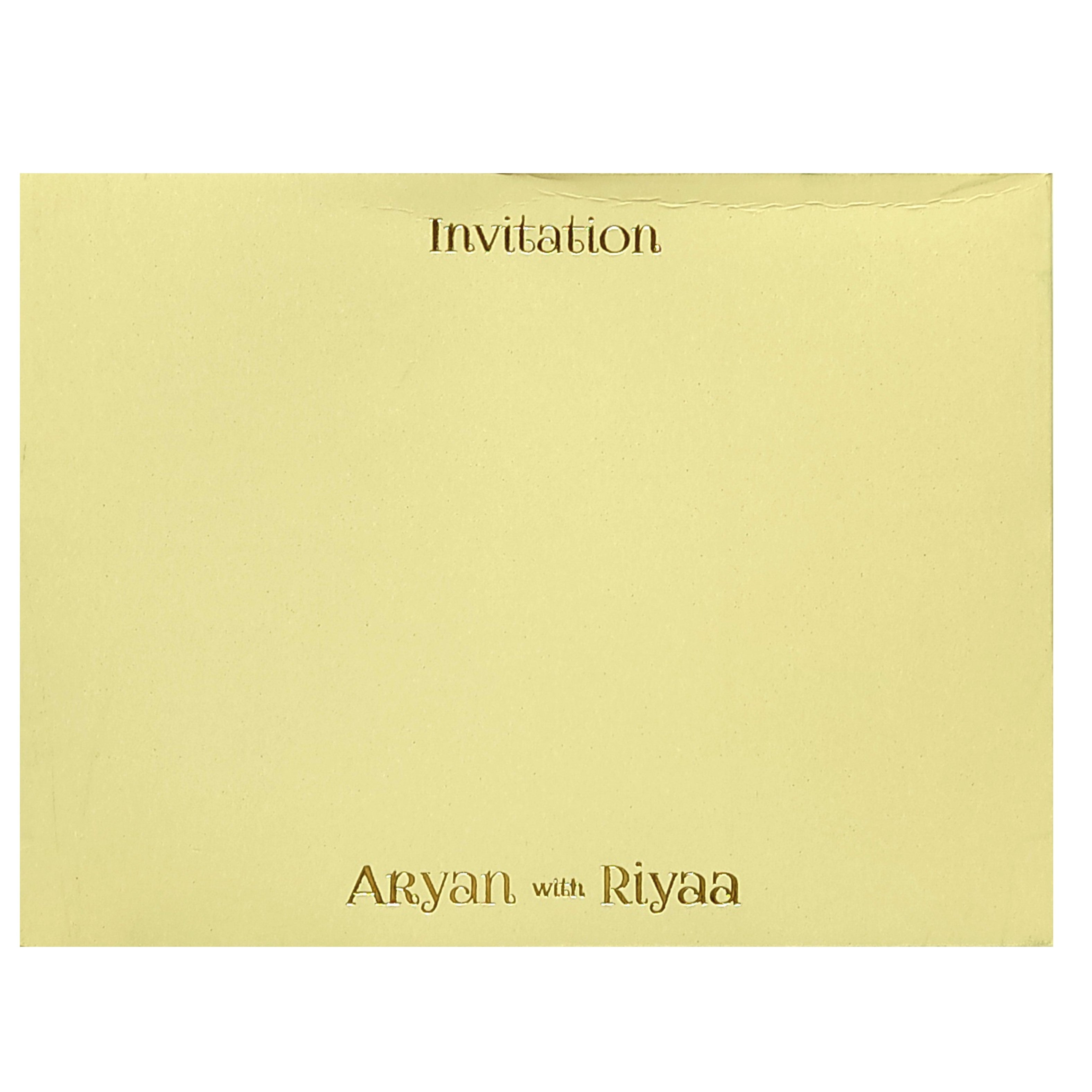 Sandal Floral Padded Invitation Card-KRC29860