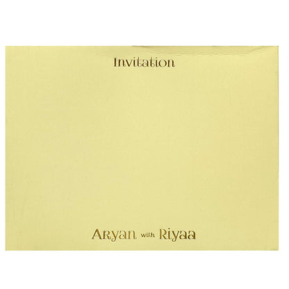 Sandal Floral Padded Invitation Card-KRC29860