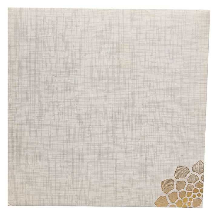 Grey Metallic Wedding Card With White Wolly And Ganesha-KNRP4343G-King of Cards