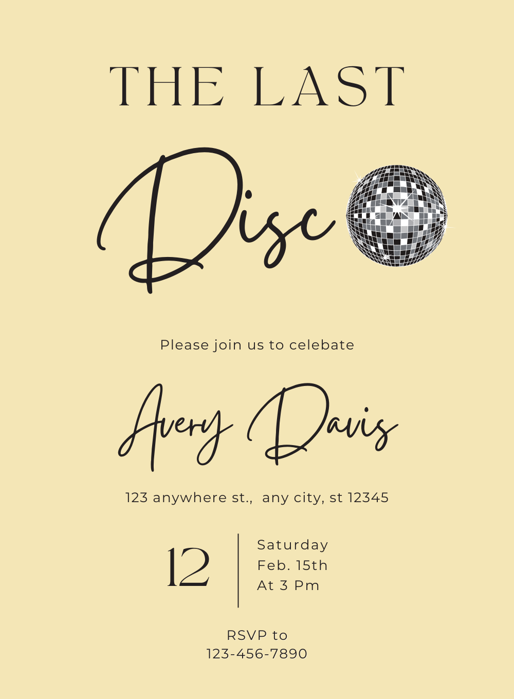 Yellow Disco Bridal Shower-King of Cards