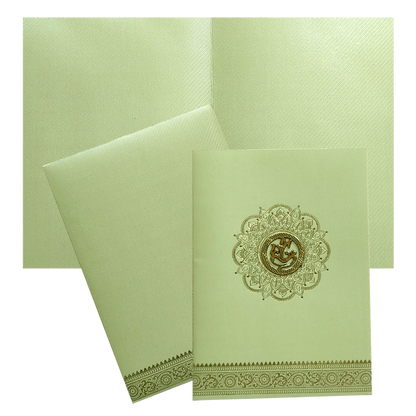 Green Traditional Indian Wedding Card-King of Cards