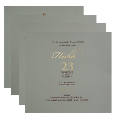 Grey Floral Wedding Card-KPR09030