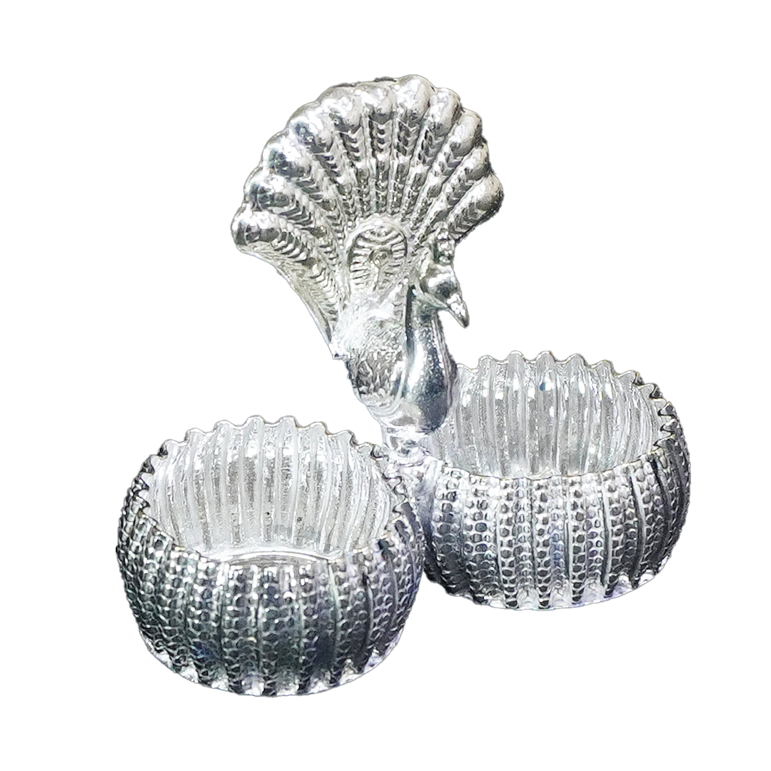 Peacock Haldi Kumkum Holder-King of Cards