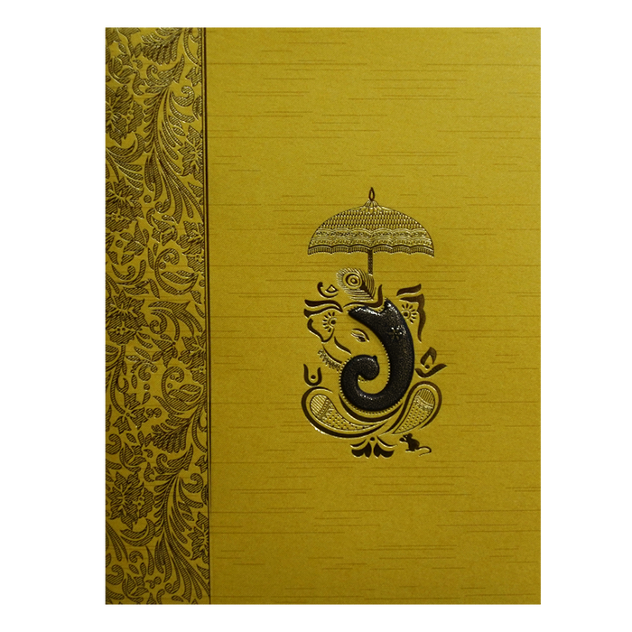 Golden Vinayaka Wedding Card-King of Cards