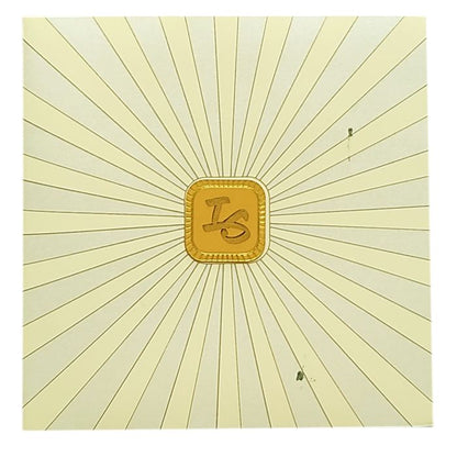 Cream Geometric Design Invitation Card-King of Cards