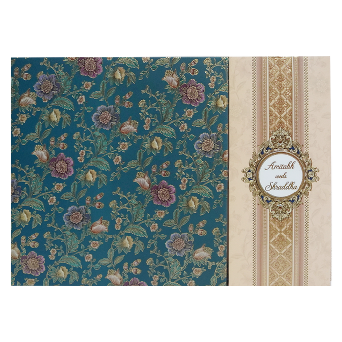 Dark Green Door Type Box Wedding Card-King of Cards