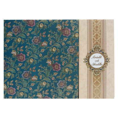 Dark Green Door Type Box Wedding Card-King of Cards