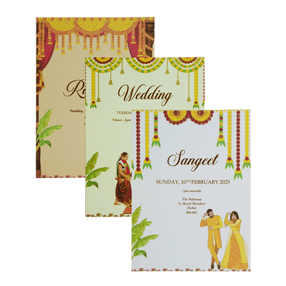 Cream Traditional Royal Marriage Card-King of Cards