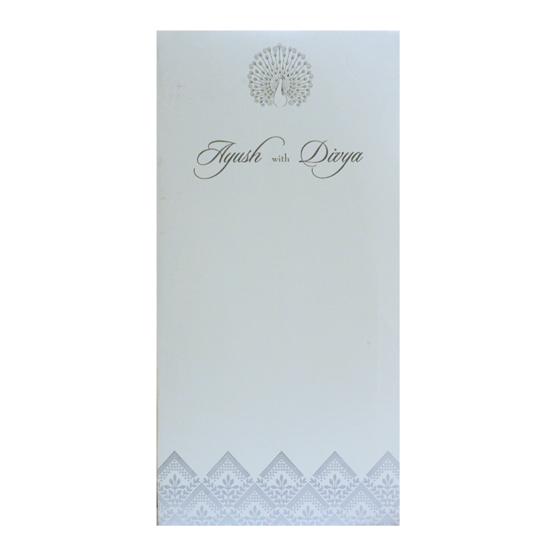 White Single Sheet Wedding Card-King of Cards