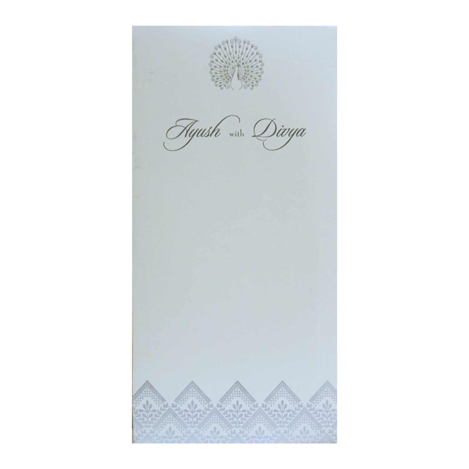 White Single Sheet Wedding Card-King of Cards