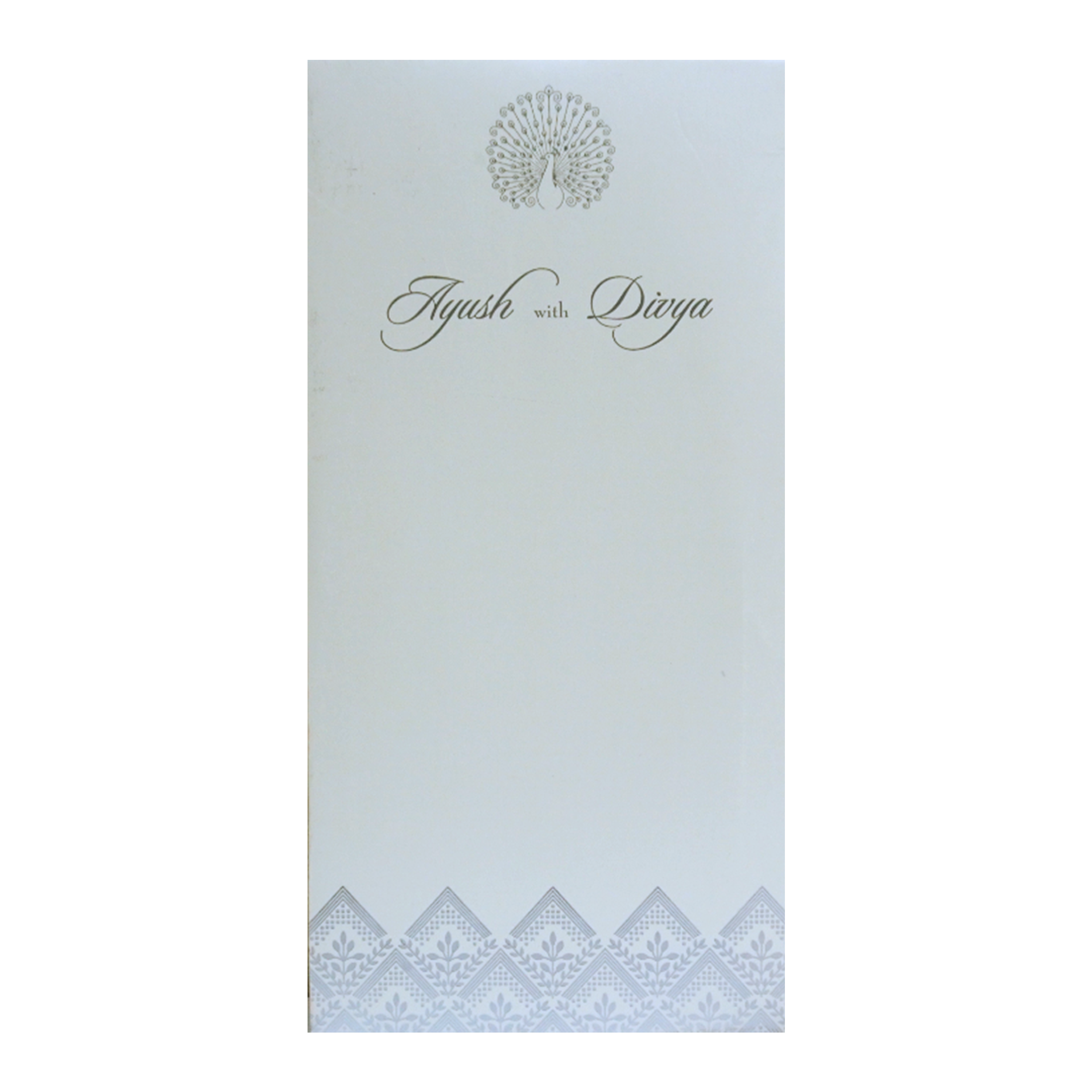 White Single Sheet Wedding Card-King of Cards