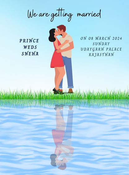 Lake Blush Premium Wedding Invitation-AAPWI011